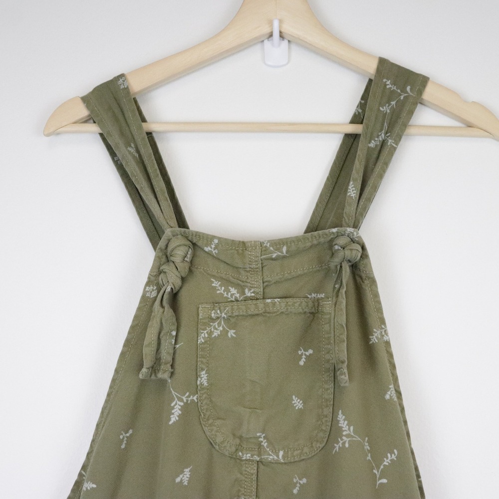 THE GREAT. The Easy Overall Jumpsuit Sprig Print Green XS - Picture 7 of 11